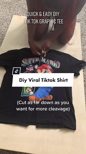 Viral tiktok shirt hack in 10 min ✂️ styling #fyp #tiktokshirt #shirthack #diyfashion #quickdiyupgrade #prettysaditykate