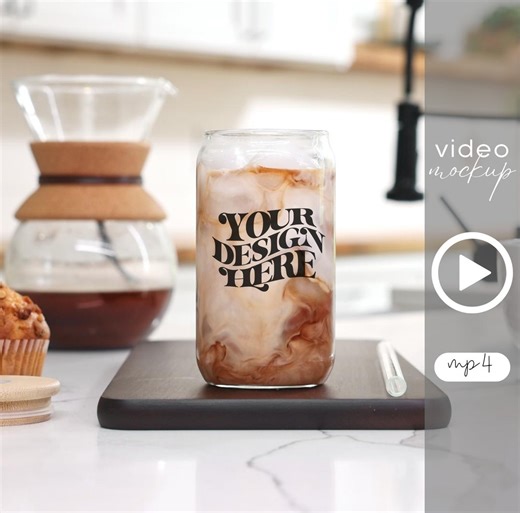 Libbey Glass Tumbler Video Mockup: 16oz Soda Can, Mp4, Digital Download, Canva Compatible - Etsy