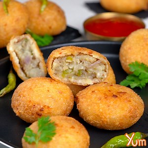Aloo Suji Cutlet Recipe* in the comment section! | Yum