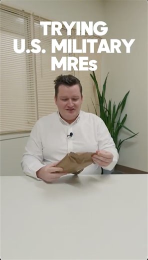 12K views · 100 reactions | Never judge an MRE by its packaging  We had some of our team try U.S. Military MREs for the first time…and the reactions were priceless! Perfect for camping, hiking, or just being ready for the unexpected. $3.99 for a single meal or $30 for a box of 12. Have you ever tried one? | Ocean State Job Lot | Facebook