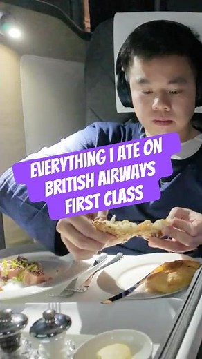 AMAZING British Airways FIRST CLASS Three-Course Fine Dining Dinner