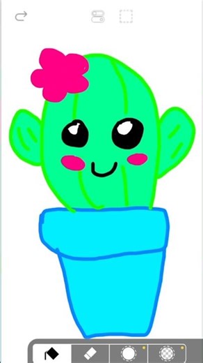 How to Draw a Cute Cactus 🌵 Step by Step | Easy Drawing Tutorial for Beginners