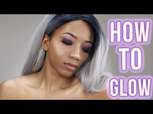 HOW TO APPLY HIGHLIGHTER ON FACE + BODY TUTORIAL& GLOW *Black Girls* (BEGINNERS) | Annesha Adams