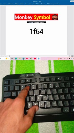 Draw a Monkey Symbol in MS Word Using Just a Keyboard Shortcut – You’ll Be Shocked #shortcut
