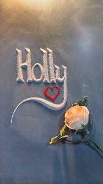 Holly ❤️ Beautifully written with sand | Satisfying sand calligraphy & relaxing ASMR #art #holly