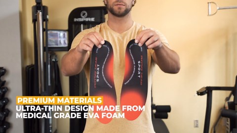 Physix Gear Orthotic Insoles for Men & Women - Arch Support Orthotics Insole, Orthopedic Insoles, Inserts for Men & Women, Foot Insoles for Plantar Fasciitis Comfort, Shoe Insert, Feet, Red/Black, L