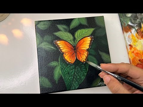 Easy Butterfly painting / acrylic painting tutorial for beginners/ step by step tutorial