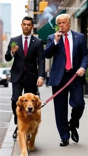 AI Dog Becomes Human! Walks with Ronaldo & Donald Trump 😱🐶#dog #ronaldo #donaldtrump