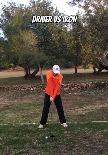 Driver VS Iron swing. DM for FREE swing analysis. #golf #golfing #golfer