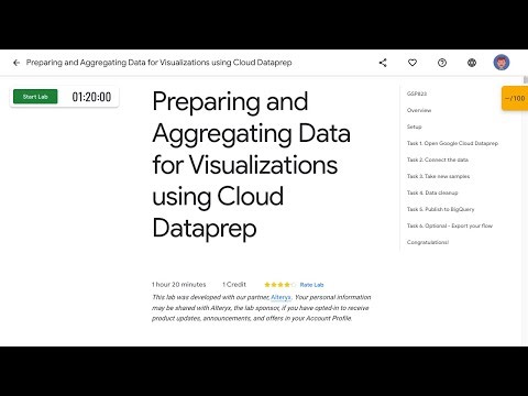 Preparing and Aggregating Data for Visualizations using Cloud Dataprep GSP823