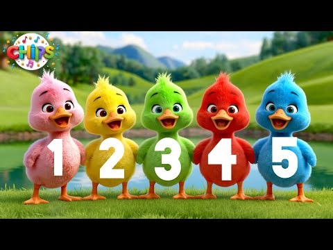 Five Little Ducks (Colors Version) - Learn Colors - Kids Songs and Nursery Rhymes - Chips Kids