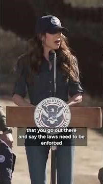 'We thank President Trump' Kristie Noem speaks at Arizona border wall