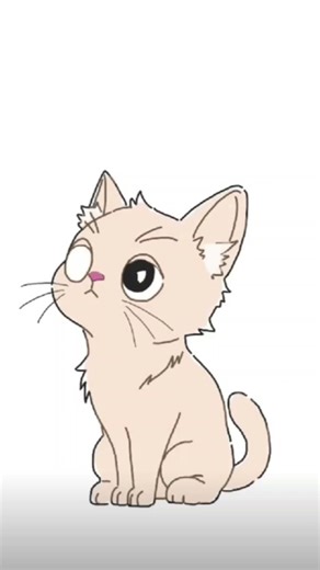 drawing a super cute cat 🐈 🐈‍⬛️ #cat