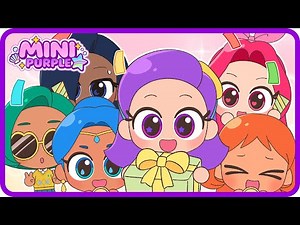 [NEW] Happy Birthday Yellow 💛 | Mini Purple Cartoon Animation | EP. 1 | Rainbow Bubblegem 🌈