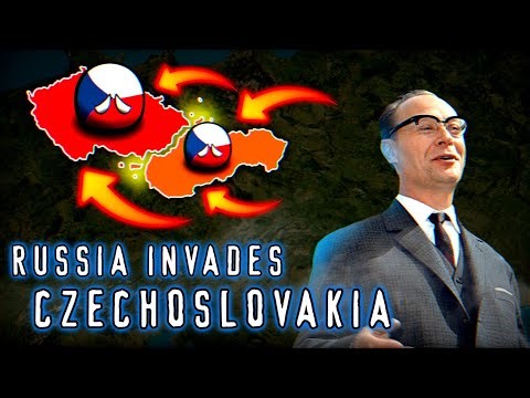 INVASION of CZECHOSLOVAKIA in 1968: Prague Spring [History on map]