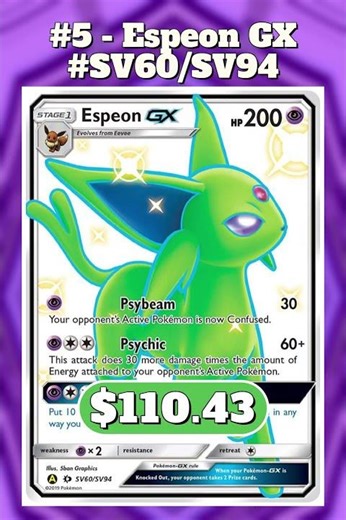 Top 10 Rarest & Most Expensive Pokémon Hidden Fates: Shiny Vault Cards #pokemon #top10