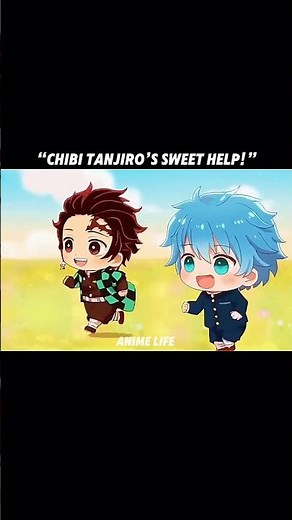 “Chibi Tanjiro’s Sweet Rescue!” #tanjiroedit #demonslayer #kimetsunoyaiba #animevibes