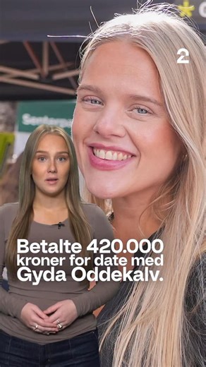 TV 2 Nyheter on Instagram: "Det ble samlet inn 238 millioner kroner i årets TV-aksjon. En anonym auksjonist har betalt 420.000 kroner for å få dra på date med Gyda Oddekalv. Les mer på TV2.no via link i bio. #tvaksjon #gydaoddekalv #date"
