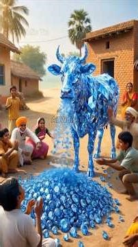 How a Common Cow Turned into a Blue Diamond Treasure | #aividiotu #hailuoai #minimax #bluediamonds