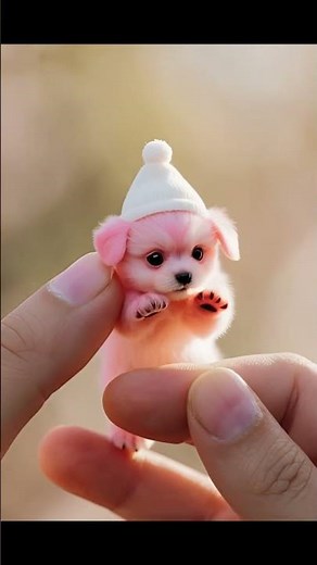 Meet the Cutest Tiny Pink Puppy Ever! 🐾💗🐶 #shorts