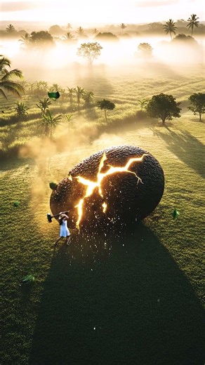 Wait.. She Built a Luxury Cave Mansion Inside a Giant Avocado 🥑 #shortsvideo