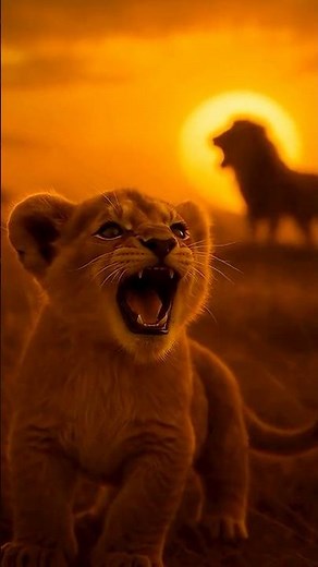 "Little Lion Learns to Roar… But Only Says ‘Meow’! 🦁😂 | Funny Lion Cub Story"