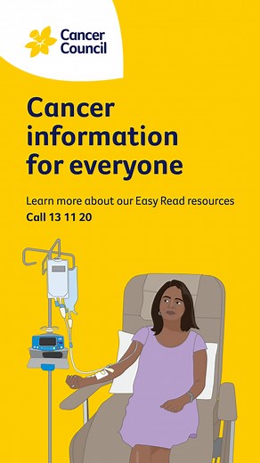 Easy-to-understand cancer information for people affected by cancer. Tap to see our video and fact sheets online, or call Cancer Council on 13 11 20 to get free Easy Read fact sheets. | Cancer Council NSW