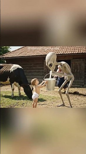 He's stealing the milk right from the source! 🐄