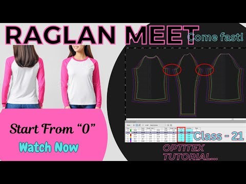 RAGLAN MEET | RAGLAN MEET MANUALLY || HOW TO MEET RAGLAN SLEEVE || OPTITEX TUTORIAL|| CLASS - 21