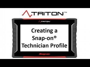 Creating a Snap-on® Technician Profile | TRITON™ Training