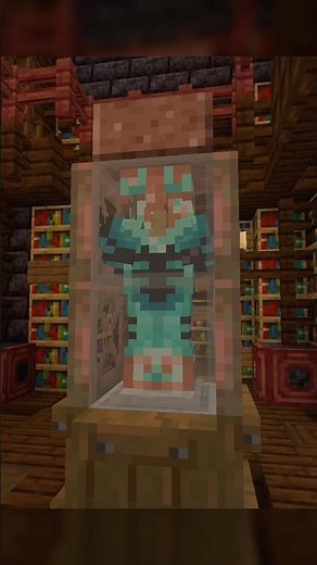 How to Make an Armor Stand Display Case #minecraftbuilding #minecrafttutorial #minecraftshorts