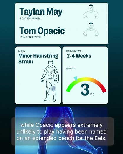 1.5K views · 29 reactions | There’s usually a miracle injury recovery every Grand Final week - but we might not see it this year! Why can’t hamstring injuries be needled for Taylan May or Tom Opacic to have a better chance at playing the #NRLGF? Covered in the Grand Final Pilot Medical Update! | NRL Physio | Facebook