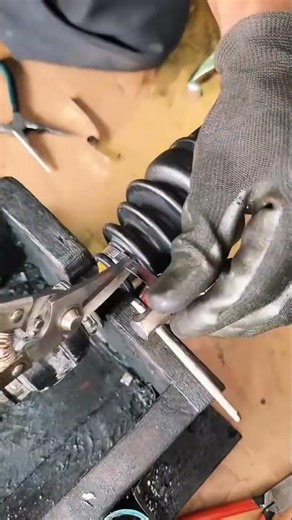 cv joint boot rubber clamp installation process #shorts #usa