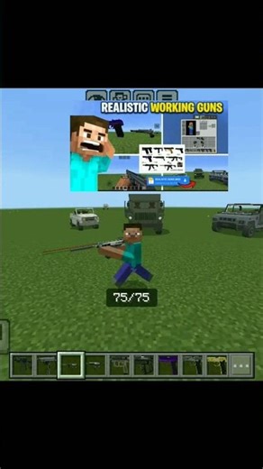 Minecraft best gun mode for low device #trending #minecraft