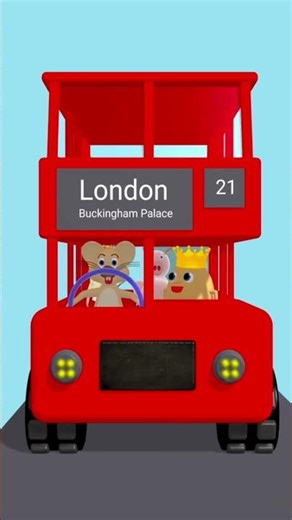 The Wheels on the Bus Short 🚌 | Gwimpy Drives the London Bus! | Fun Nursery Rhyme for Kids