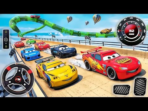 Crazy GT Stunt Car Racing | McQueen Mega Ramp Impossible Car Simulator 3D - Android GamePlay