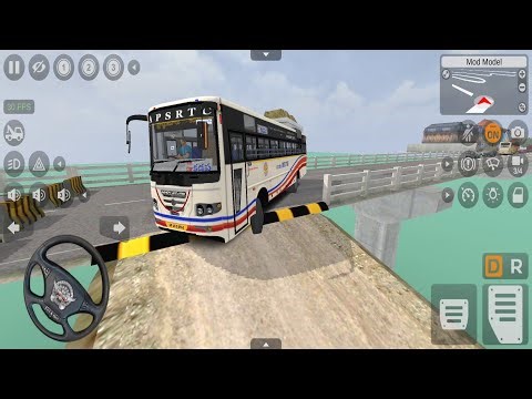 Bus drive-in game | apsrtc bus mod | extreme offroad map driving 