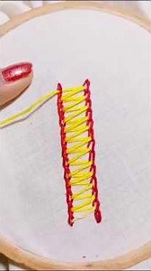 Double Line Chain Hand Embroidery | Beautiful Thread Joining Design 🧵✨