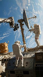 Astronaut Adjusts Antenna During Spacewalk 📡🚀 This EVA shows an astronaut aligning a communication antenna with slow, careful movements. The realism and detail make it feel like genuine NASA footage from orbit. #NASA #AntennaAlignment #Spacewalk #ISS #AstronautWork #VEo3 #RealisticAI #SpaceOperations #SpaceFootage #ViralAI #TrendingReels | Space AstroVision