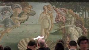 Footage People Looking Famous Painting Birth Venus Artist Sandro Botticelli