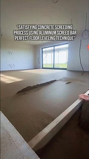 Satisfying Concrete Screeding Process Using Aluminum Screed Bar | Perfect Floor Leveling Technique
