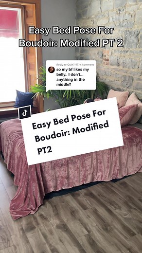 Replying to @Quin????? Try this bed pose instead 😁 Your arm will be your biggest help #easyposes #bedpose #boudoirposing #howtopose #poseideas