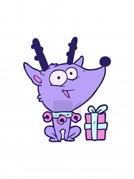popping motion animation of cartoon christmas reindeer Stock Video Footage - Alamy