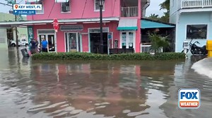 50K views · 386 reactions | Video from Key West showed a car driving through several inches of floodwater covering a street on Monday afternoon. A storm system is bringing heavy rain and flooding to the city, with possibilty of doing the same for the Miami metro. Read more: https://www.foxweather.com/weather-news/soaking-start-week-gulf-coast-flash-flood-threat-florida | FOX Weather | Facebook