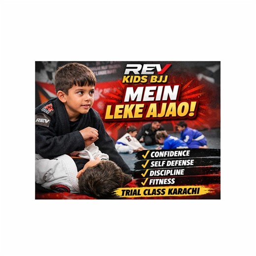 Zakir Abbas on Instagram: "REV Kids BJJ – Karachi 👊🔥 Apne bacchon ko banayein strong, confident aur disciplined 💪 ✅ Confidence ✅ Self Defense ✅ Discipline ✅ Fitness 📅 Days: Monday – Wednesday – Friday ⏰ Time: 6:00 PM – 7:45 PM 💰 Monthly Fee: 8,000 💰 Registration Fee: 4,000 🎉 Special Offer: Agar aap 28 February se pehle join karte hain to sirf 4,000 registration pay karna hoga. Monthly fee 8,000 – 1 March ko pay karni hogi. ⚠️ Limited Seats Available 📲 WhatsApp Now: 0319-4569163 #REVKids