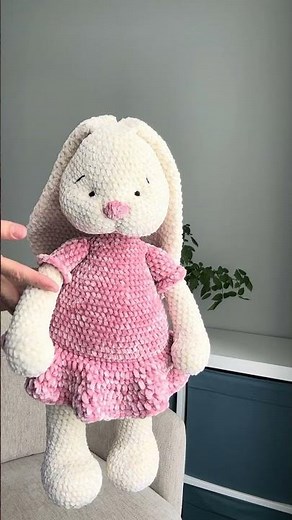 Crochet Velvet Bunny 🐰 Tutorial on the Channel