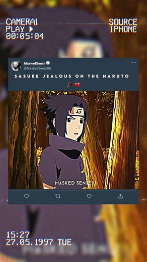 SASUKE JEALOUS OF NARUTO #naruto #narutoedit #sasuke #viralvideo #shortvideo