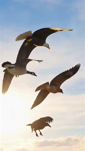 Beautiful Birds Flying in the Sky | Relaxing Nature AI Video | Cinematic Bird Flight