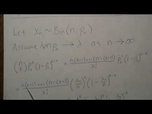 The Poisson Distribution as an approximation to the Binomial Distribution