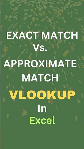 Exact Match Vs. Approximate Match in Vlookup in Excel #vlookupformula #vlookupinexcel